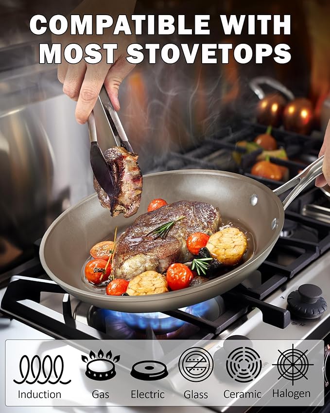Cooks Standard Frying Pan Hard Anodized Ceramic Nonstick, 10.5-inch Classic - Image 4