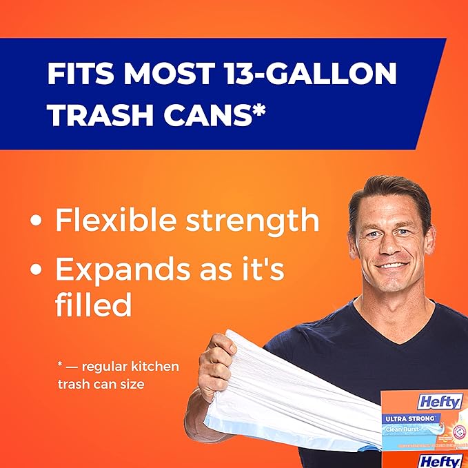Hefty Ultra Strong 13 Gallon Trash Bags, Tall Kitchen Trash Bags 13 Gallon Size - Image 6