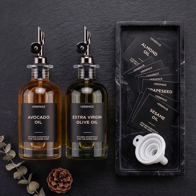 Verspace - Clear Glass Olive Oil Dispenser Bottles - Image 3