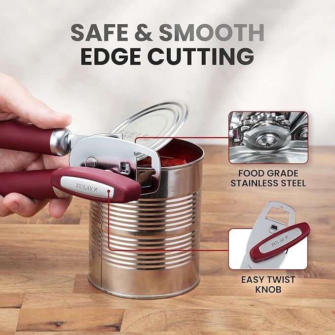 Zulay Kitchen Heavy Duty Stainless Steel Can Opener Manual - Image 4
