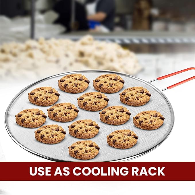 13" Grease Splatter Screen for Cooking | Stainless Steel Oil Splatter Guard and - Image 7