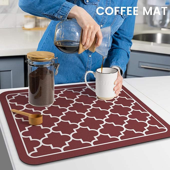 WISELIFE Dish Drying Mat Super Absorbent Drying Mat Large Dish Drying Mats - Image 7