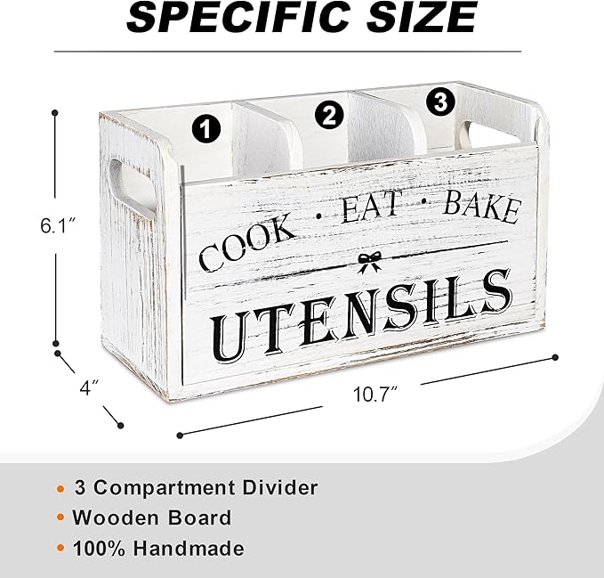 Wooden Kitchen Utensil Holder - Image 2