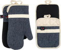 Oven Mitts and PotHolders Sets, Non-Slip Neoprene Oven Mitts are Suitable by Firstall