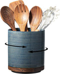 Utensil Holder, 360° Rotating Extra Large Ceramic Kitchen Utensil Holder by MIKIGEY