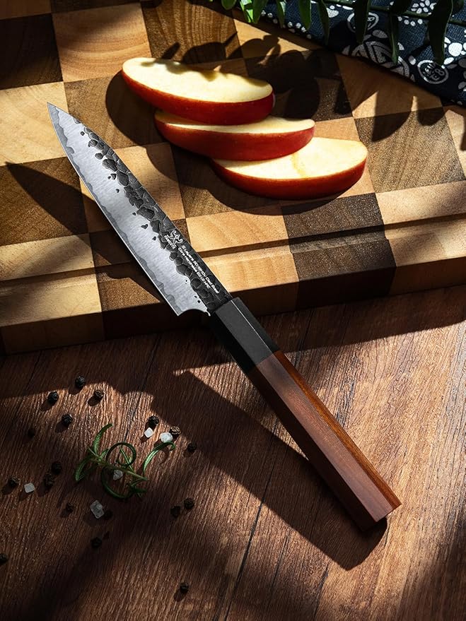 FAMCÜTE 5 inch Japanese Paring Knife, Hand Forged 5 Layers 9CR18MOV High Carbon - Image 5