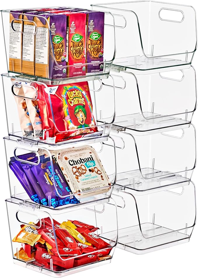 Sorbus Stackable Storage Bins Open Front, Pantry Bins - Image 8