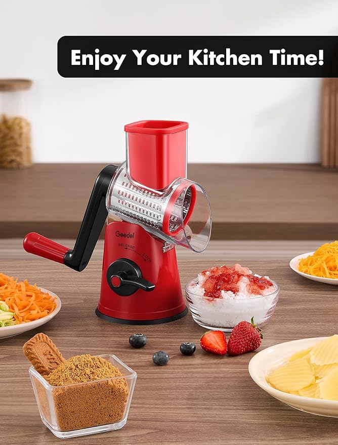 Geedel Rotary Cheese Grater Cheese Shredder - Image 8