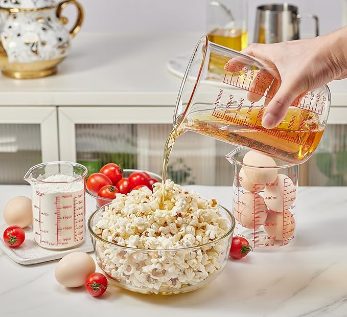 High Borosilicate Glass Measuring Cup-V-Shaped Spout，Glass Measuring Beaker - Image 4