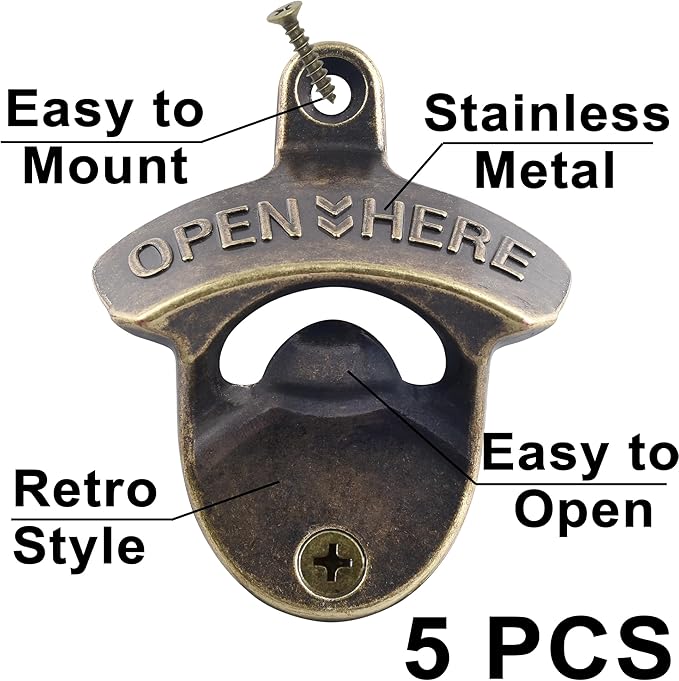 Antique Bronze Beer Cap Opener Moubtable - Image 2