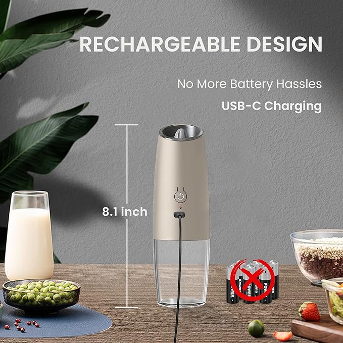 Rechargeable Salt And Pepper Grinder Set - Image 4