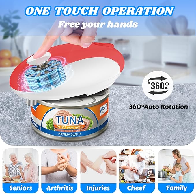 USB Rechargeable Electric Can Opener – Battery Operated, One Touch Automatic - Image 3