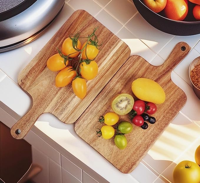 ZeQi 2PCS Small Acacia Wood Cutting Board - Image 3