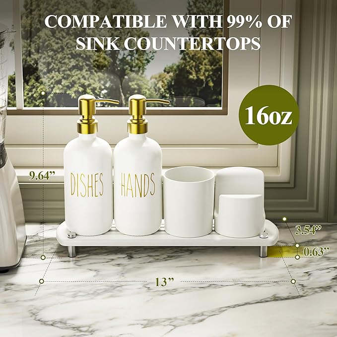 Cisily Kitchen Soap Dispenser Set Comes - Image 6