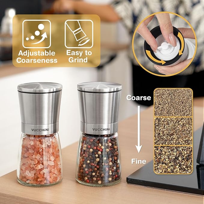 VUCCHINI Salt and Pepper Grinder Set - Image 2