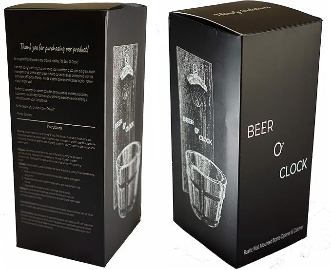 “Beer O’ Clock” Rustic Wall Mounted Bottle Opener and Catcher - Image 7