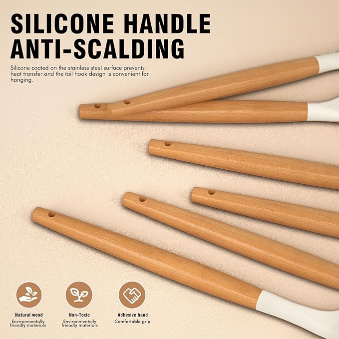 AVGPD Silicone Cooking Utensils Set, Silicone Utensils - Image 5