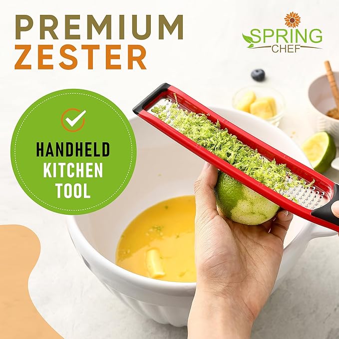 Spring Chef Premium Red Lemon Zester Grater - Image 7