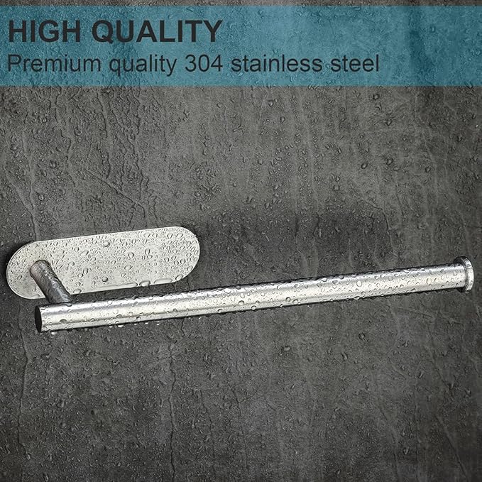 CUXIXA Paper Towel Holder Under Cabinet 2 Pack, Stainless Steel Paper Towel - Image 3