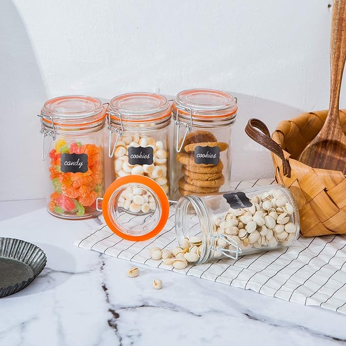 Glass Jars With Airtight Lids, 16 oz Glass Jars With Leak Proof Rubber Gasket - Image 5