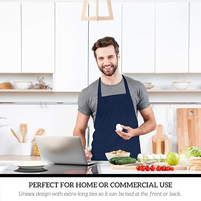 GREEN LIFESTYLE 120 Pack Professional Chef Apron– Grilling Aprons - Image 4