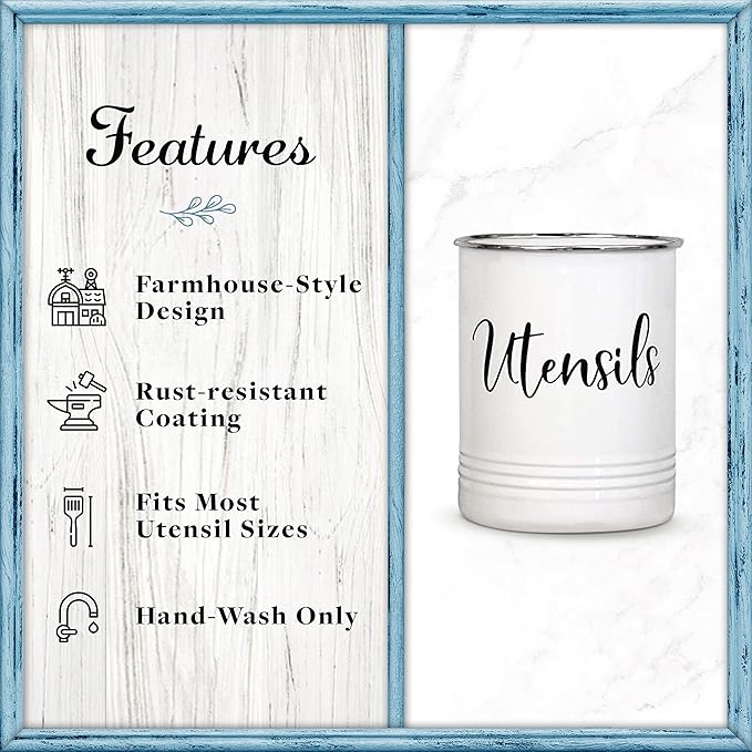 Home Acre Designs Vintage Farmhouse Utensil Holder - Image 2