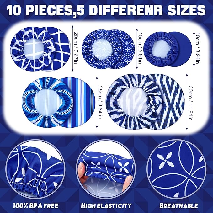 10 Pack Cloth Bowl Covers for Bread Rising - Image 4