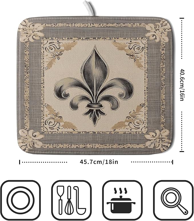 Giwawa Mardi Gras Dish Drying Mat - Image 2