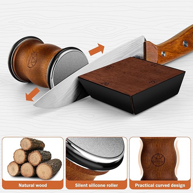 Rolling Knife Sharpener Tool Kit, Diamond&Ceramic Knife Sharpening System Set - Image 4