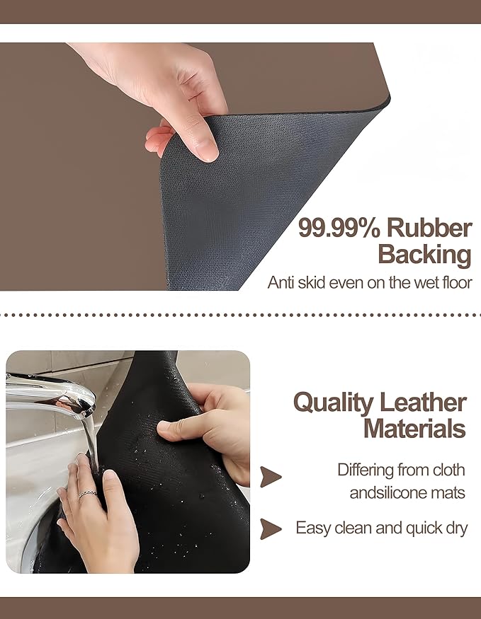 Dish Drying Mat for Kitchen Counter, Hide Stain Anti Absorbent for Kitchen - Image 5