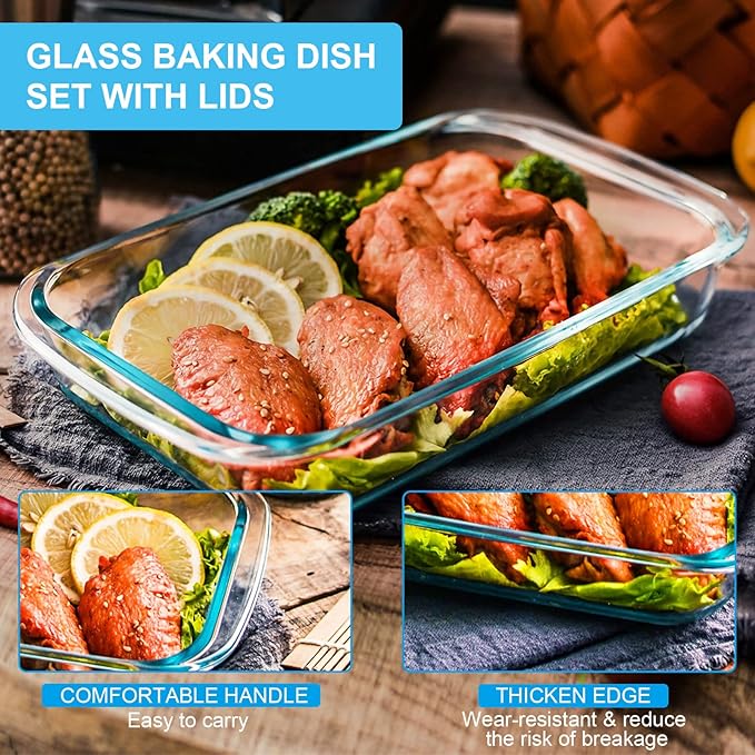 KOMUEE 8 Pieces Glass Baking Dish - Image 7