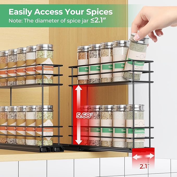 Mystozer Pull Out Spice Rack Organizer - Image 3