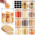 SLifeJars - Glass Jars with Bamboo Lids 16 oz, Bamboo Lid Jar by LockinGoodnessSimplifyYou