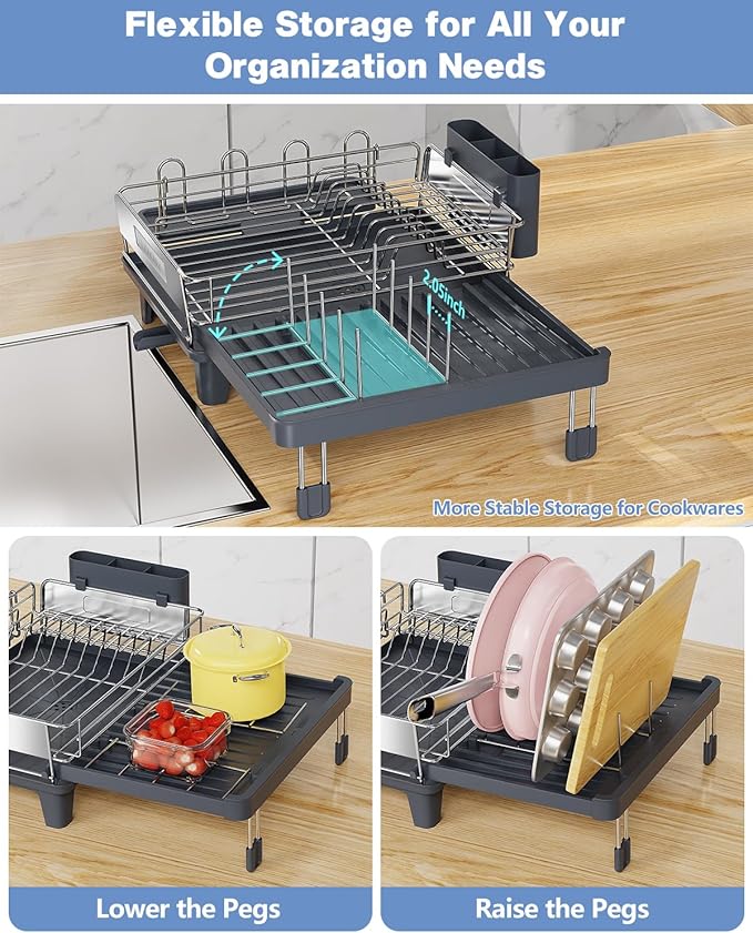 Expandable Dish Drying Rack, Dish Racks - Image 4