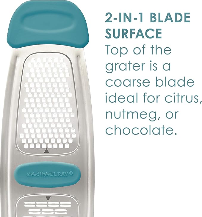 Rachael Ray 47901 Multi Stainless Steel Grater, Agave Blue - Image 3