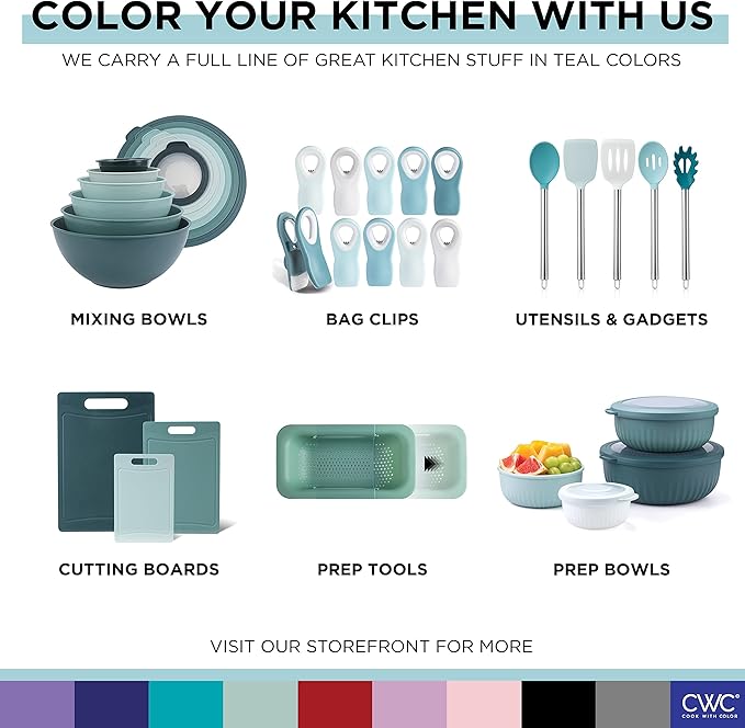 COOK WITH COLOR Mixing Bowls with TPR Lids - Image 8