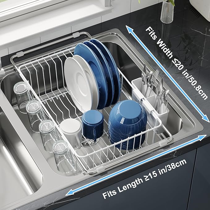 JASIWAY Dish Drying Rack in Sink, Small Dish Drainers - Image 4