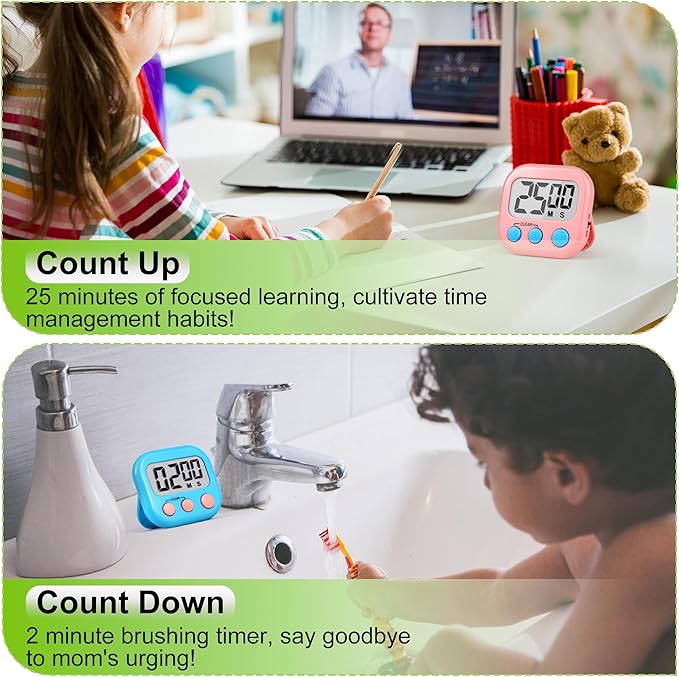 Digital Timer for Kids Teacher Supplies Classroom Timer for Study Learning - Image 3
