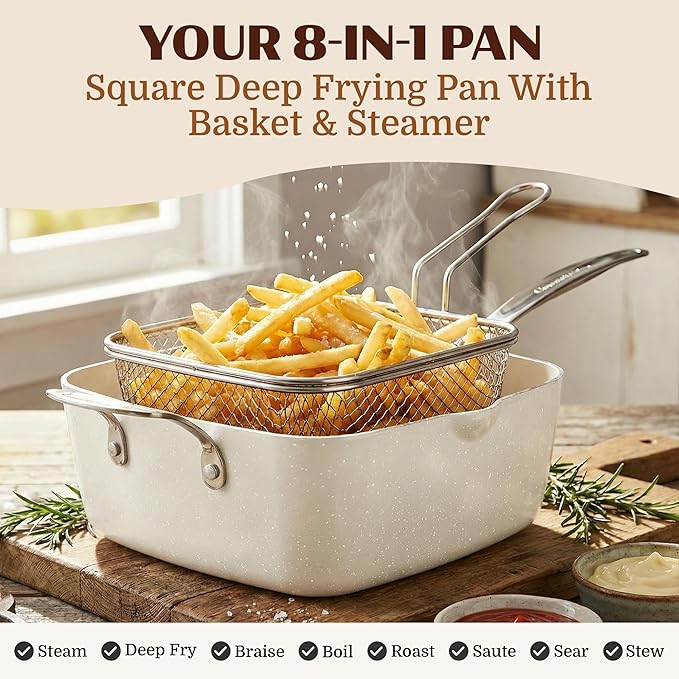 Granitestone Ceraluxe 20 Pc Ceramic Cookware Set Nonstick, Complete Pots and - Image 4