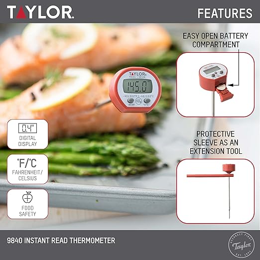 Taylor Instant Read Digital Meat Food Grill BBQ Cooking Kitchen Thermometer - Image 2