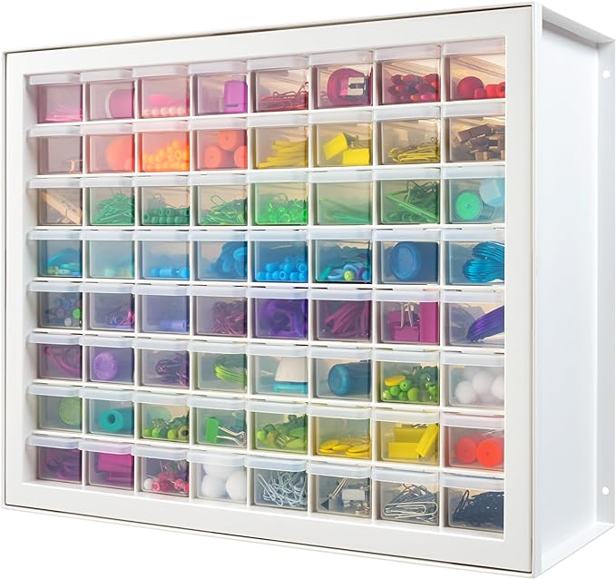 IRIS USA Small Parts Storage Cabinet, Made in USA, 64-Drawer Organizer Chest by IRISUSA