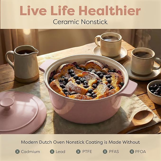 Gotham Steel 5 Qt Lightweight Ceramic Dutch Oven Pot - Image 3