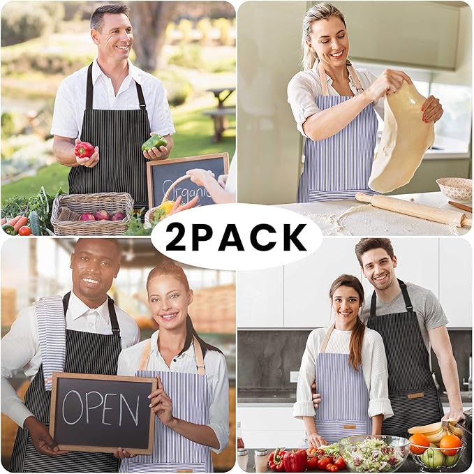BeLuyi 2 Pack Adjustable Bib Apron - Image 7