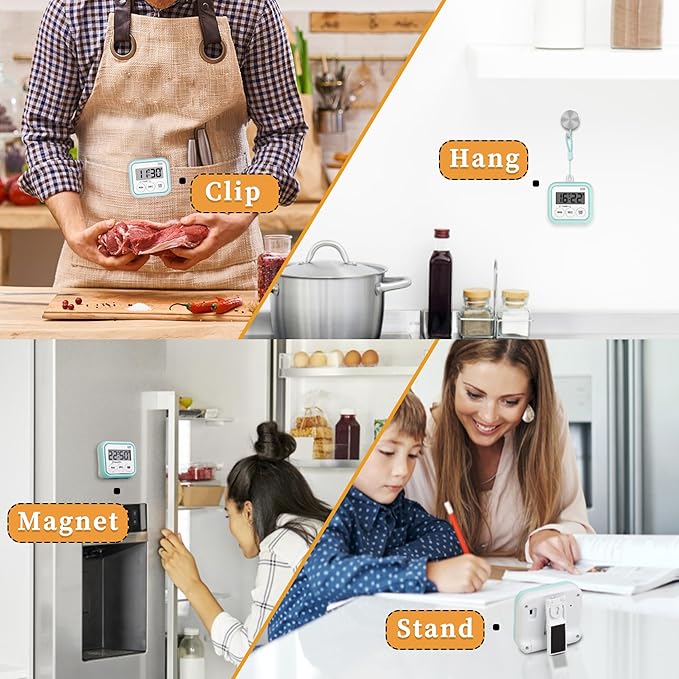 Timer, Kitchen Timers for Cooking Classroom Timer for Kids Teachers Magnetic - Image 7