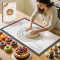 Silicone Pastry Mat for Dough Rolling, SIlicone Mat for Baking PIzza, Pie Crust by MimekitchenKitchenHelper