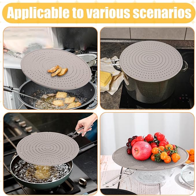Tioncy 3 Pcs Silicone Splatter Screen - Image 2
