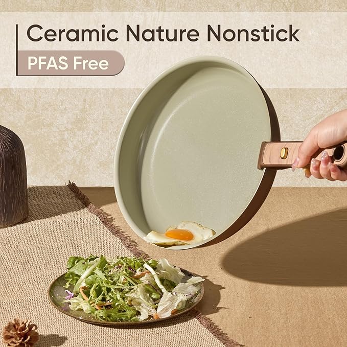 CAROTE Ceramic Cookware Set, Pots and Pans Set Non Stick - Image 3