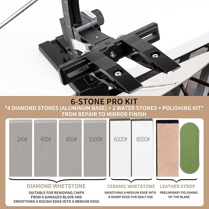 CWOVRS Knife Sharpening System, Precision Adjust Knife Sharpener 9–25° - Image 5