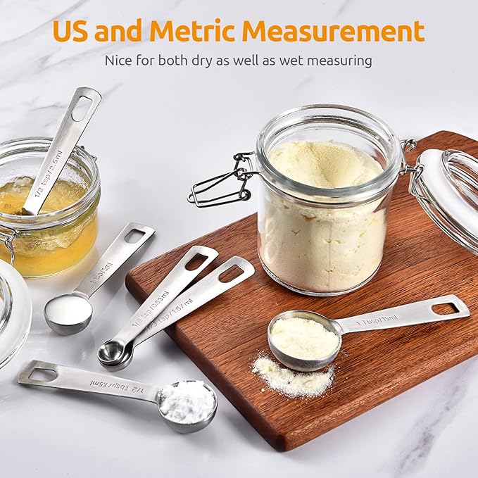 Measuring Spoons: U-Taste 18/8 Stainless Steel Measuring Spoons Set of 6 Piece: - Image 8