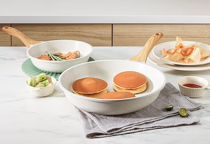 SENSARTE Nonstick Ceramic Frying Pan Skillet, 10 Inch Omelet Pan, Healthy Non - Image 6
